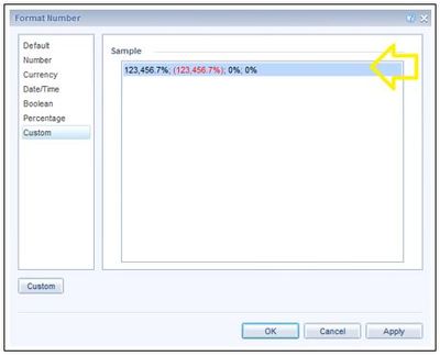 
HOW TO CHANGE THE COLOR OF NEGATIVE PERCENTAGE VALUES IN WEB INTELLIGENT (WEBI) REPORTS